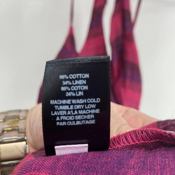 Anthropologie Amadi purple pink striped open back short romper women xs NWT - Picture 7 of 8